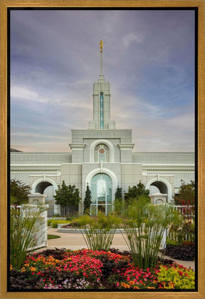Mount Timpanogos Temple Morning Garden