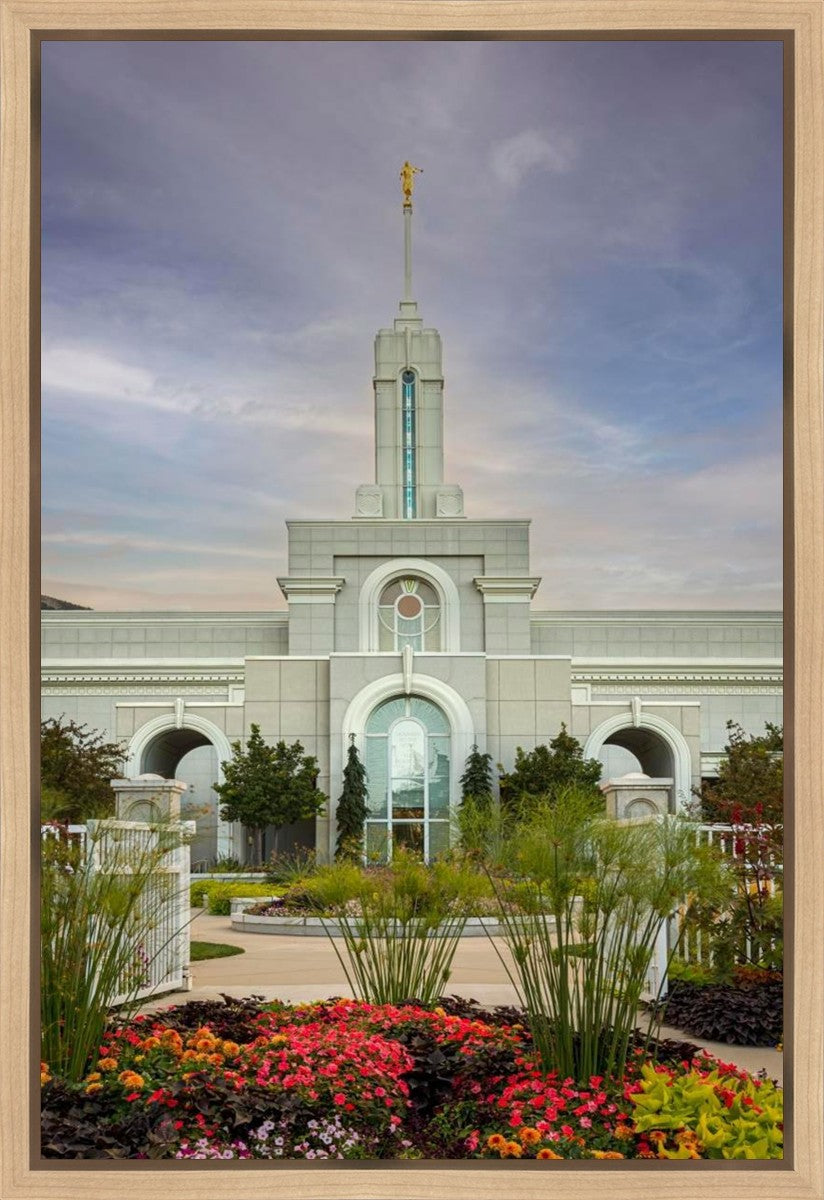 Mount Timpanogos Temple Morning Garden
