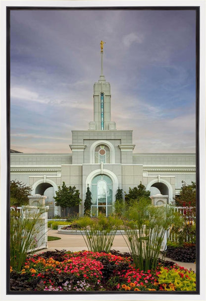 Mount Timpanogos Temple Morning Garden