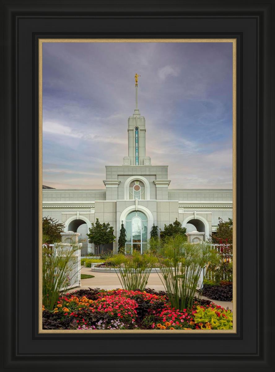 Mount Timpanogos Temple Morning Garden