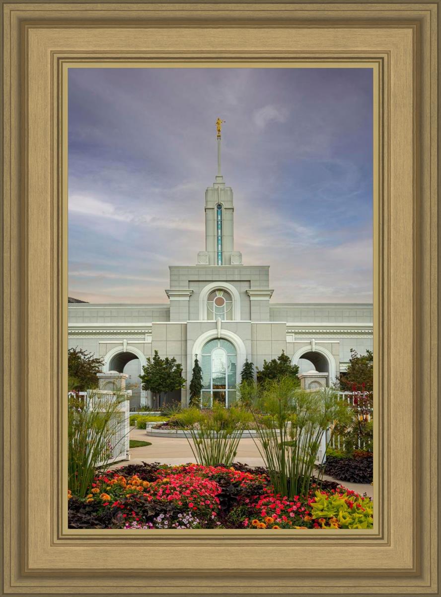 Mount Timpanogos Temple Morning Garden