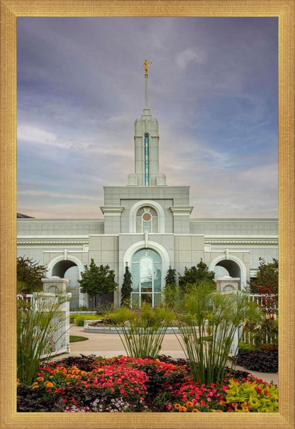 Mount Timpanogos Temple Morning Garden