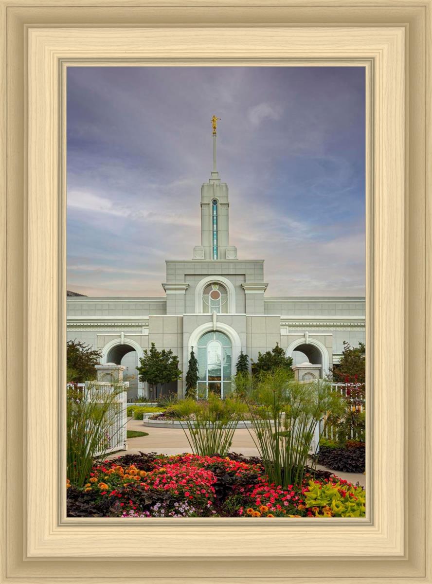 Mount Timpanogos Temple Morning Garden
