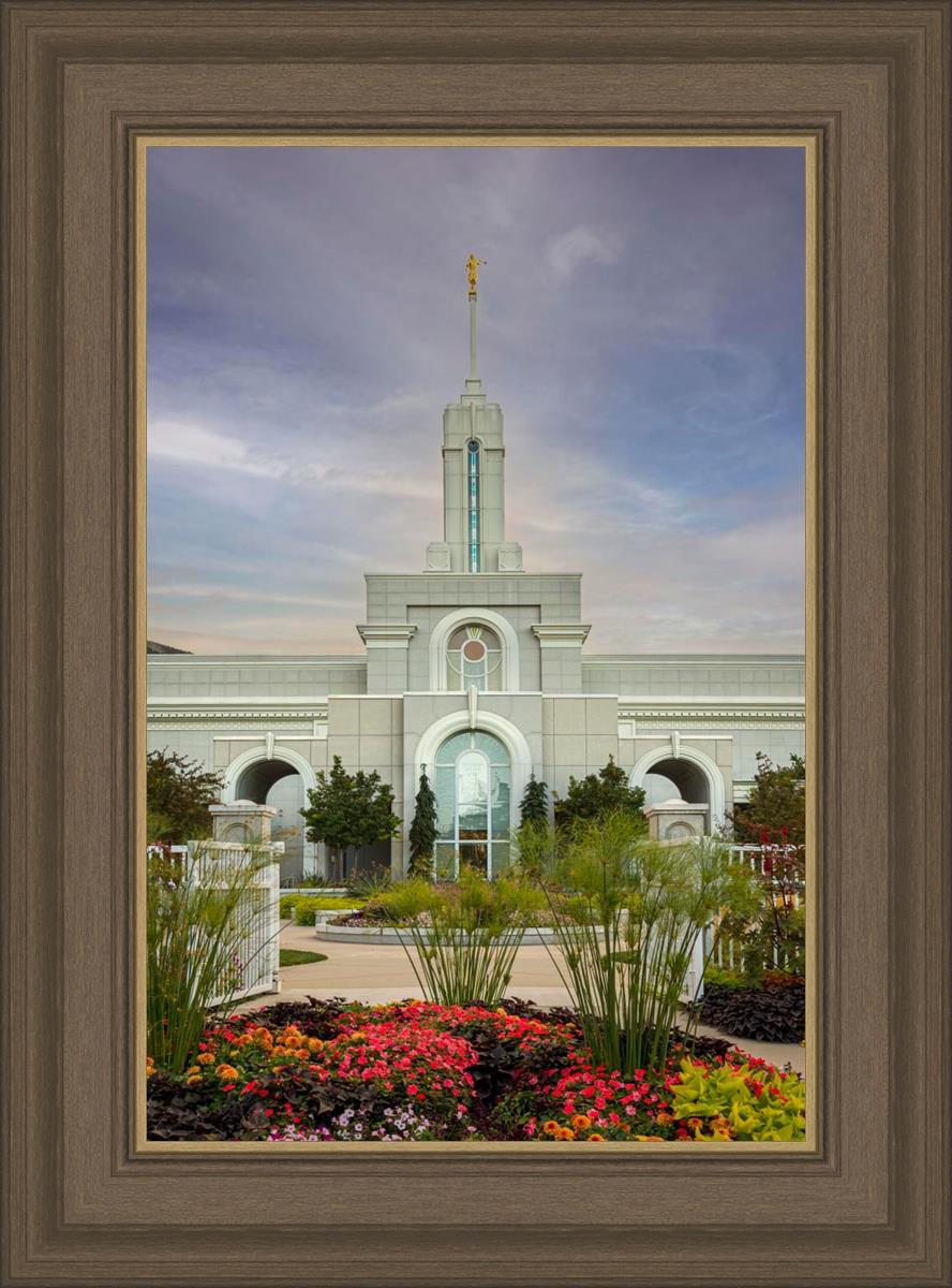 Mount Timpanogos Temple Morning Garden