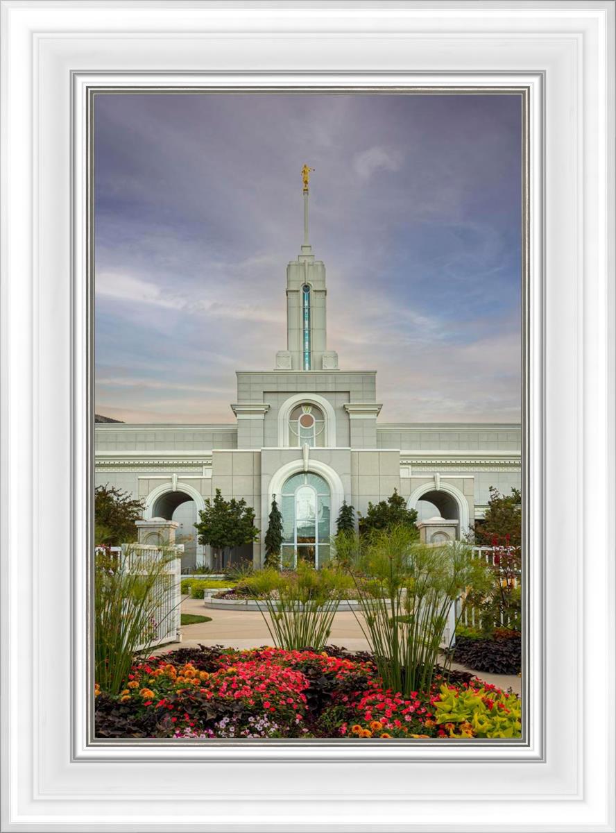 Mount Timpanogos Temple Morning Garden