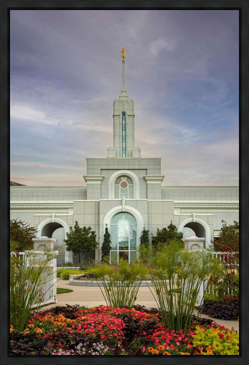 Mount Timpanogos Temple Morning Garden