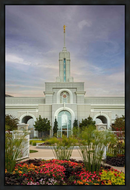 Mount Timpanogos Temple Morning Garden