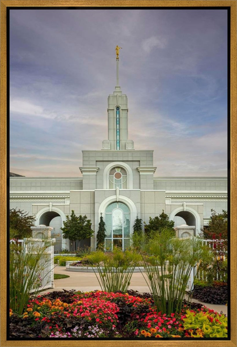 Mount Timpanogos Temple Morning Garden