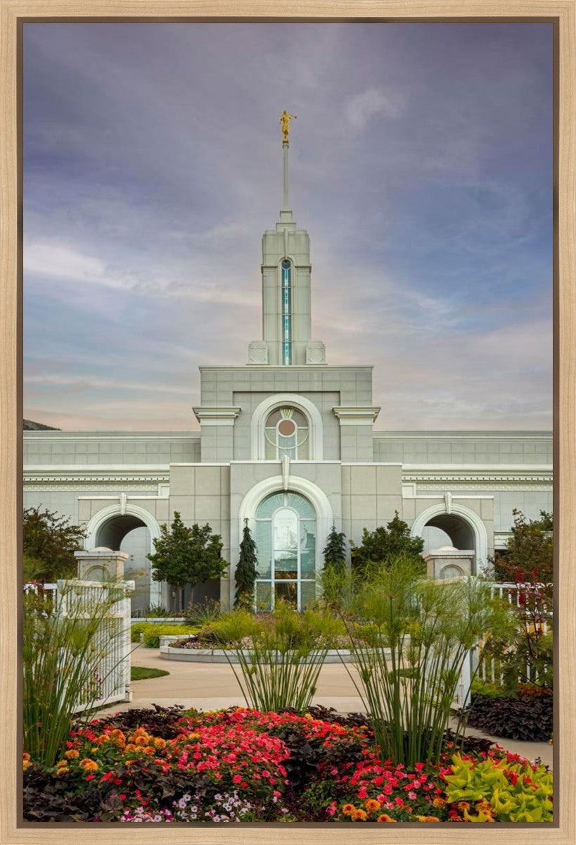 Mount Timpanogos Temple Morning Garden