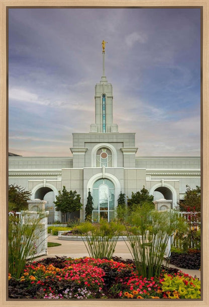 Mount Timpanogos Temple Morning Garden