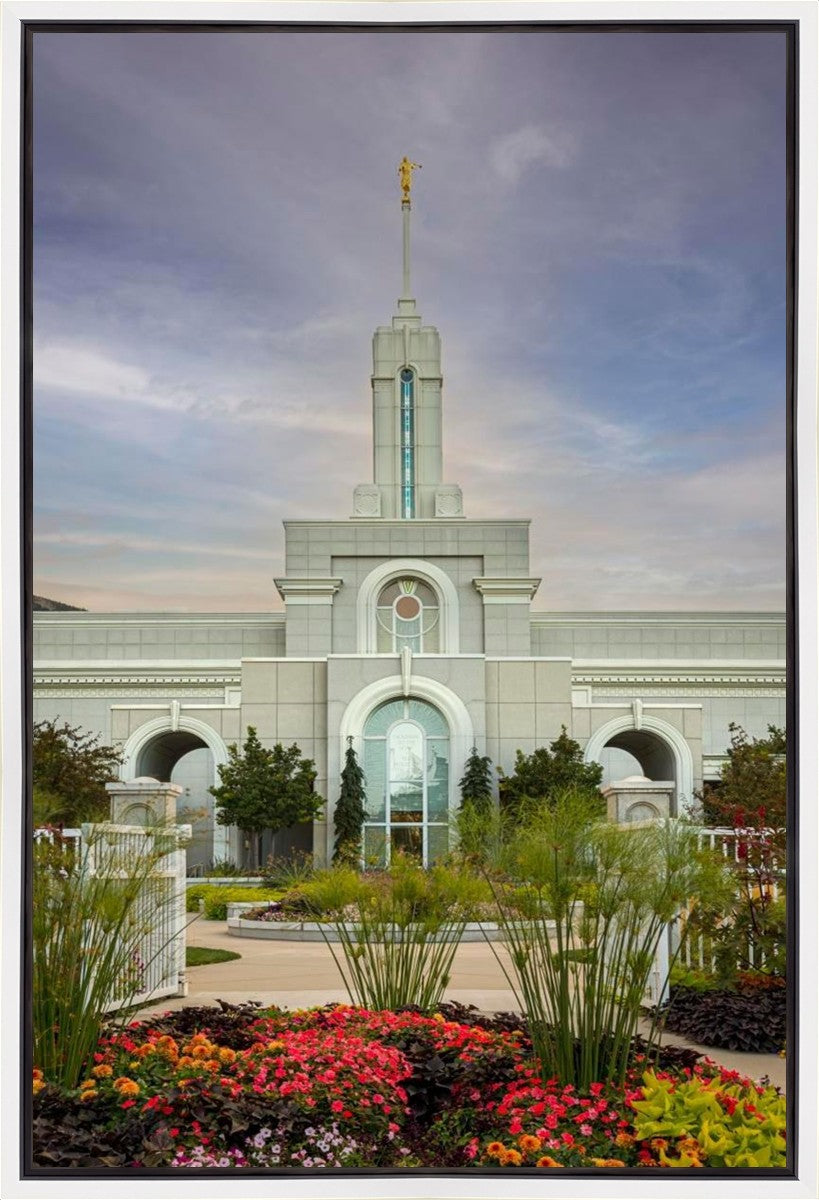 Mount Timpanogos Temple Morning Garden