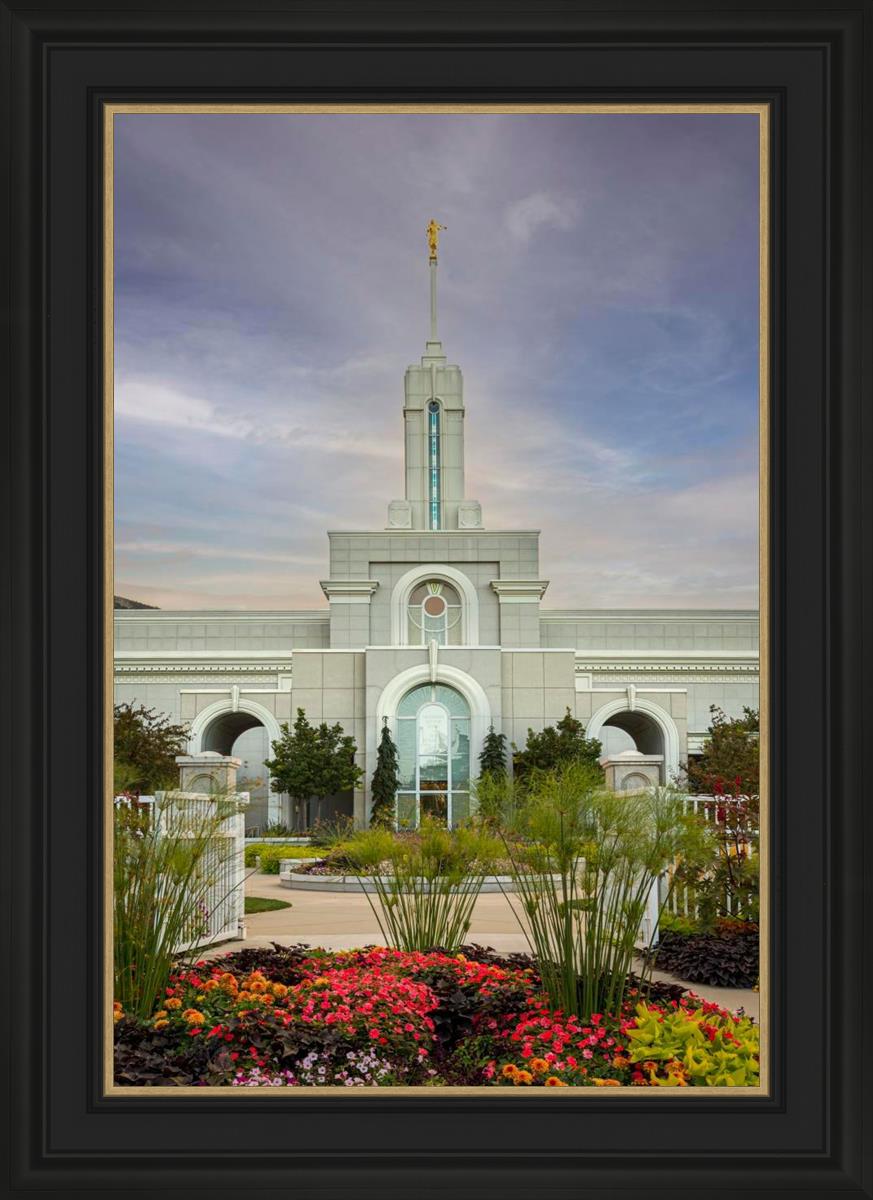 Mount Timpanogos Temple Morning Garden