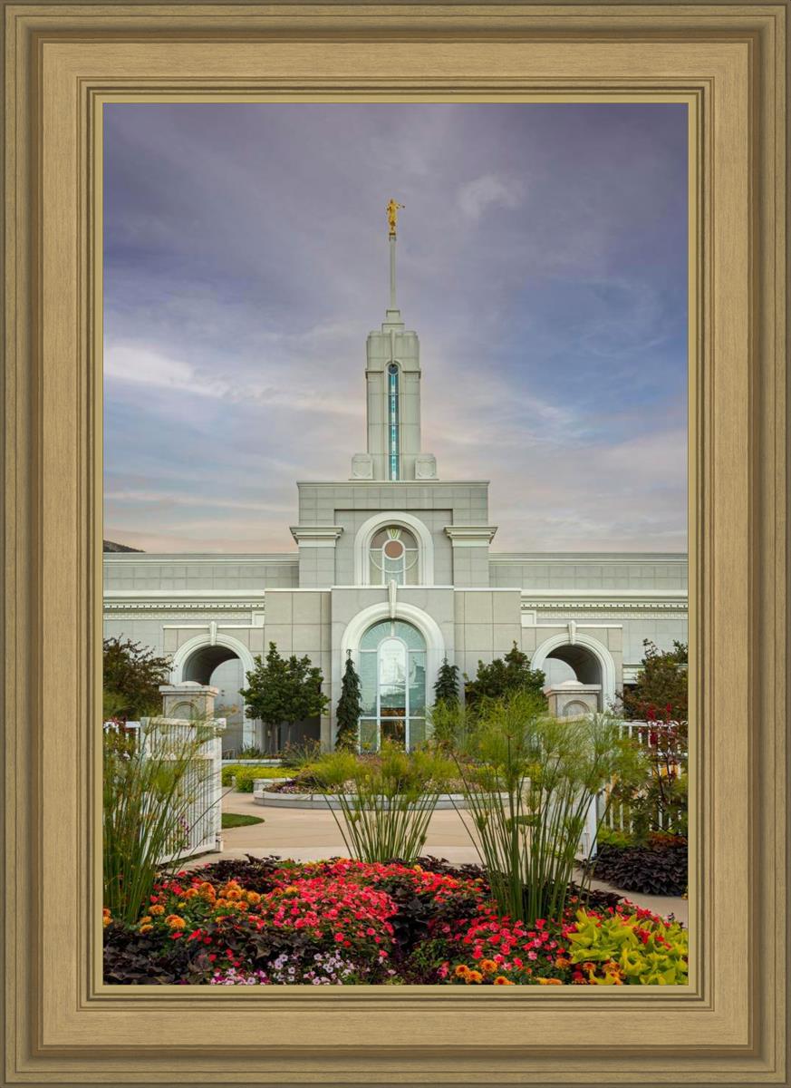 Mount Timpanogos Temple Morning Garden