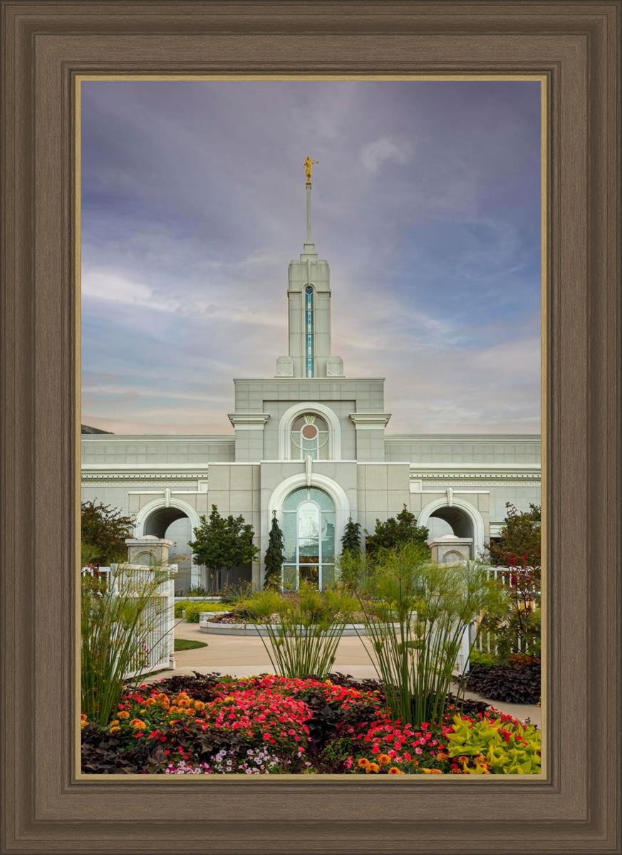 Mount Timpanogos Temple Morning Garden