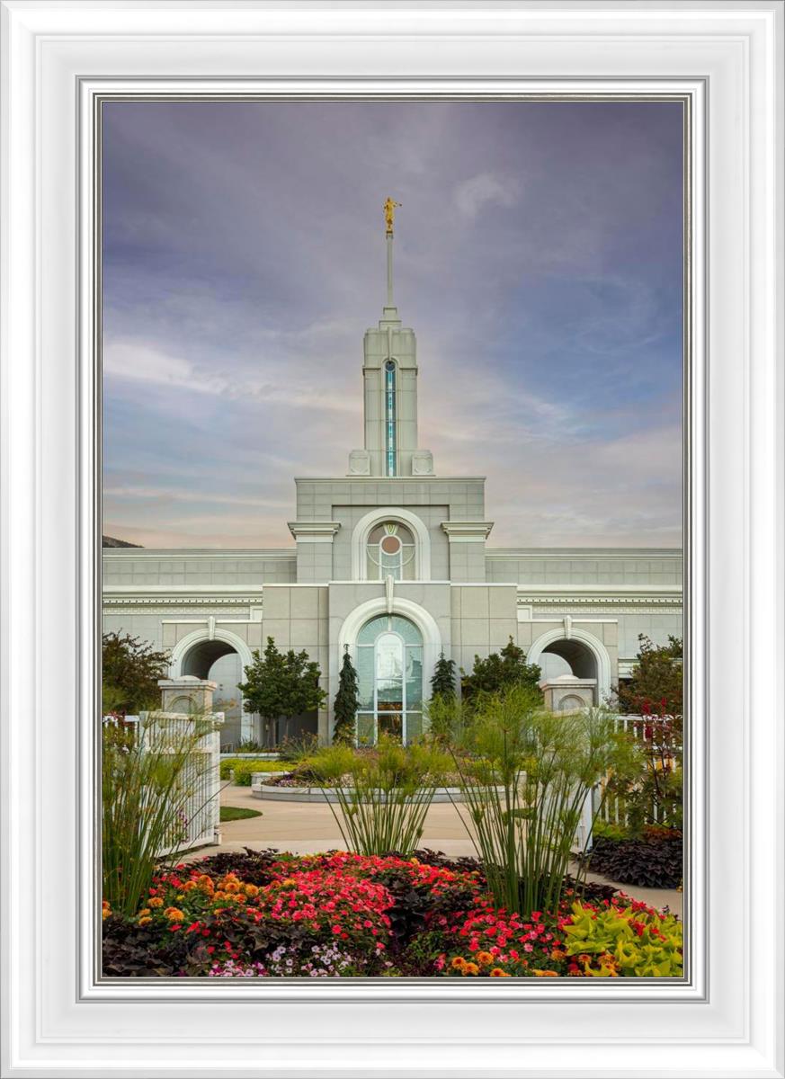 Mount Timpanogos Temple Morning Garden
