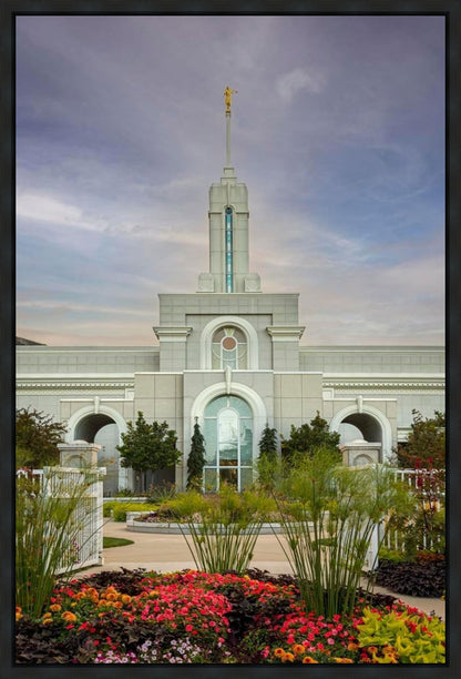 Mount Timpanogos Temple Morning Garden