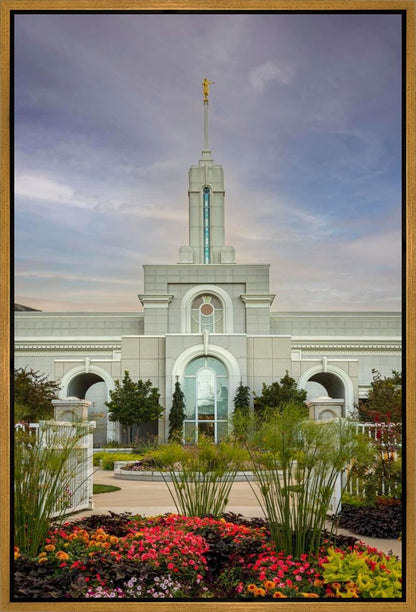 Mount Timpanogos Temple Morning Garden