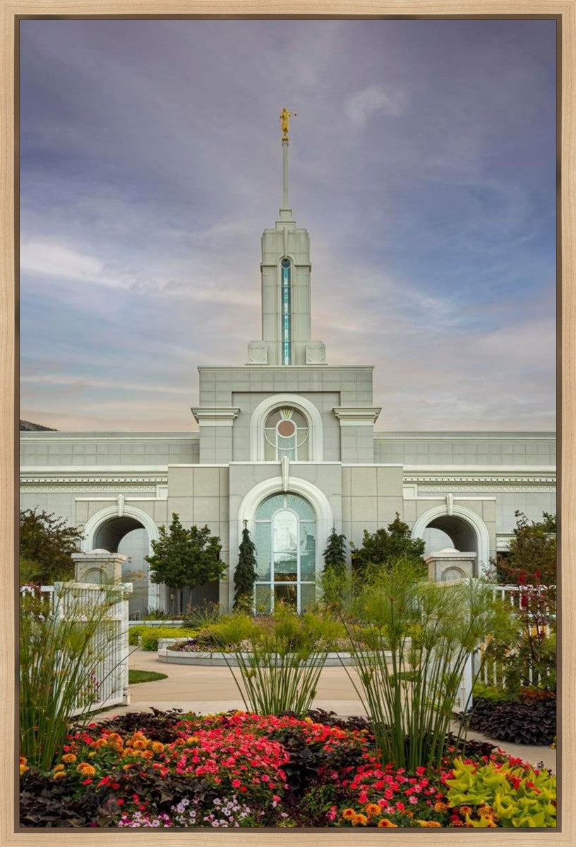 Mount Timpanogos Temple Morning Garden