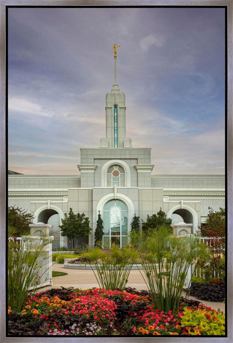 Mount Timpanogos Temple Morning Garden