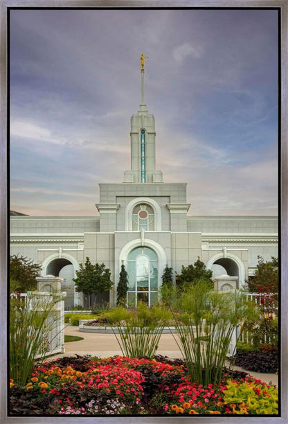 Mount Timpanogos Temple Morning Garden