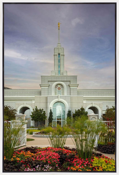 Mount Timpanogos Temple Morning Garden