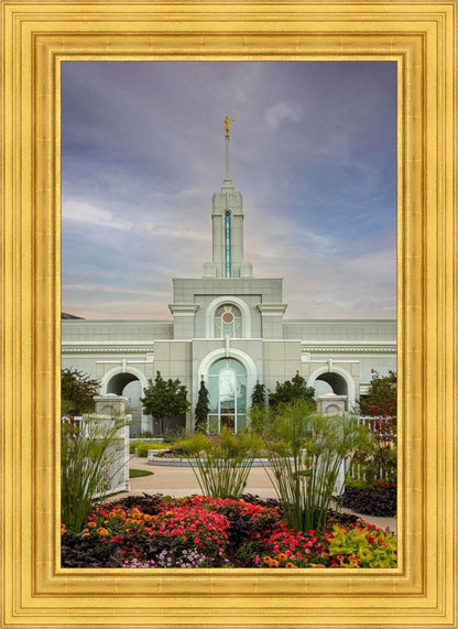 Mount Timpanogos Temple Morning Garden