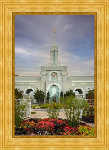 Mount Timpanogos Temple Morning Garden
