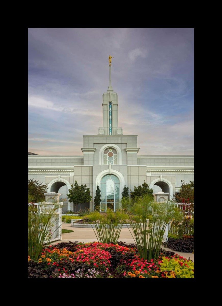 Mount Timpanogos Temple Morning Garden