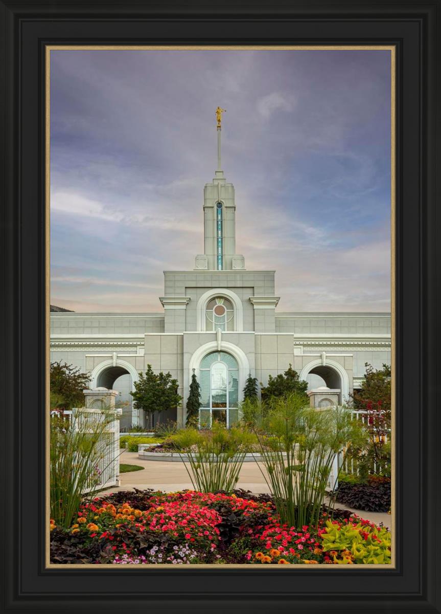 Mount Timpanogos Temple Morning Garden