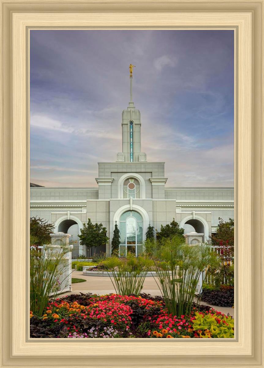 Mount Timpanogos Temple Morning Garden