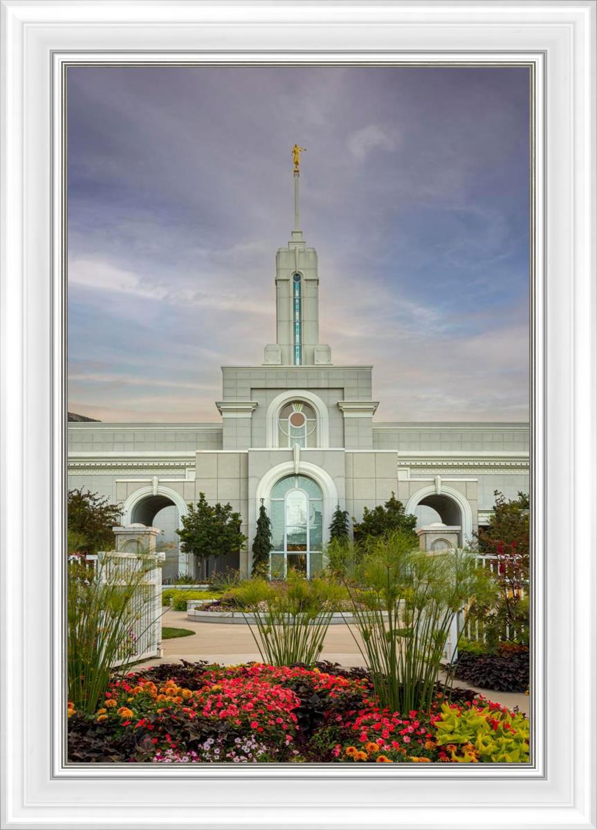 Mount Timpanogos Temple Morning Garden