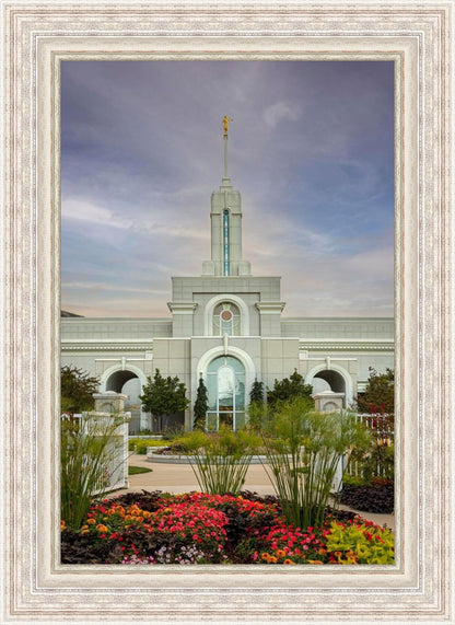 Mount Timpanogos Temple Morning Garden