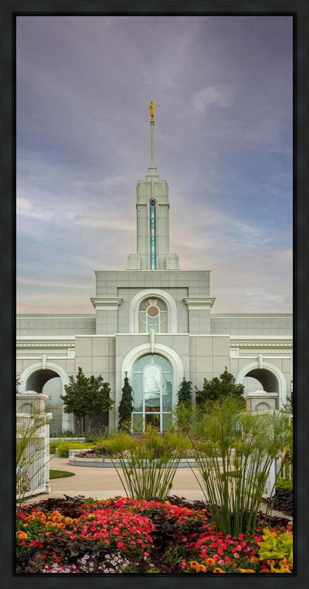 Mount Timpanogos Temple Morning Garden