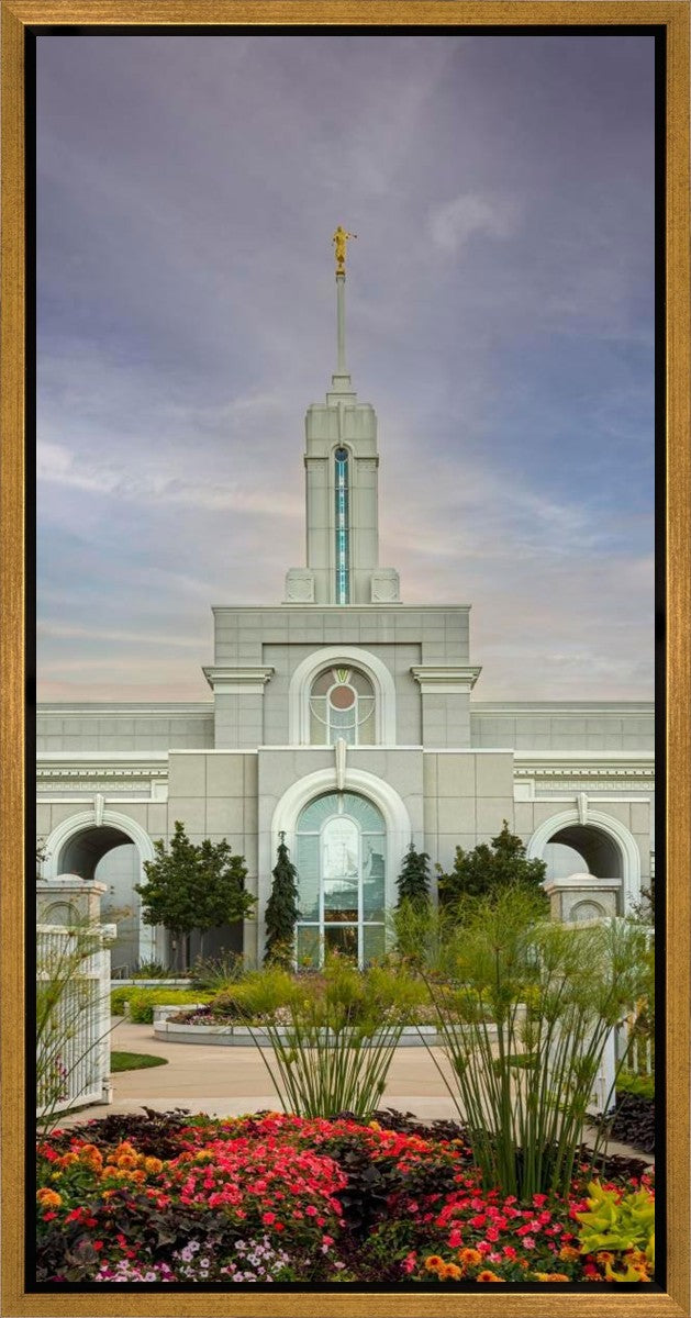 Mount Timpanogos Temple Morning Garden