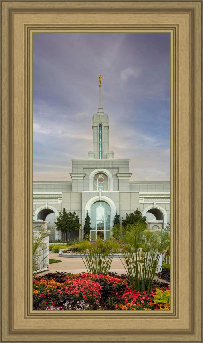 Mount Timpanogos Temple Morning Garden