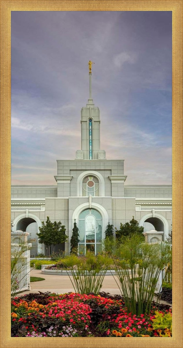 Mount Timpanogos Temple Morning Garden