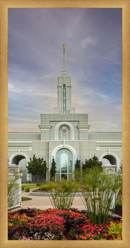 Mount Timpanogos Temple Morning Garden