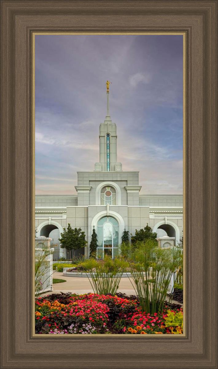 Mount Timpanogos Temple Morning Garden