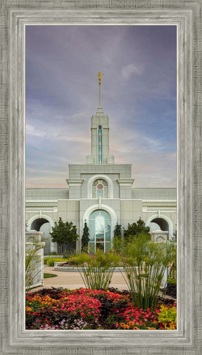 Mount Timpanogos Temple Morning Garden