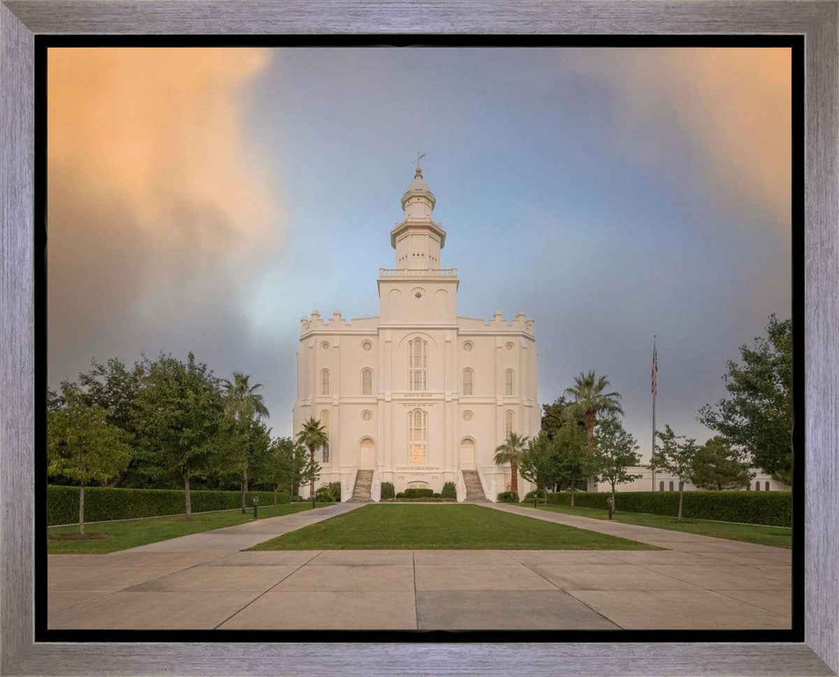 St George Temple Morning Light Gallery Wrap
