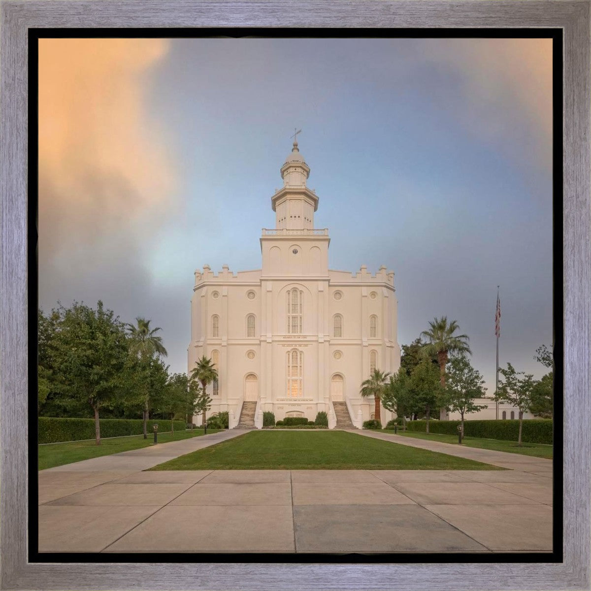 St George Temple Morning Light Gallery Wrap