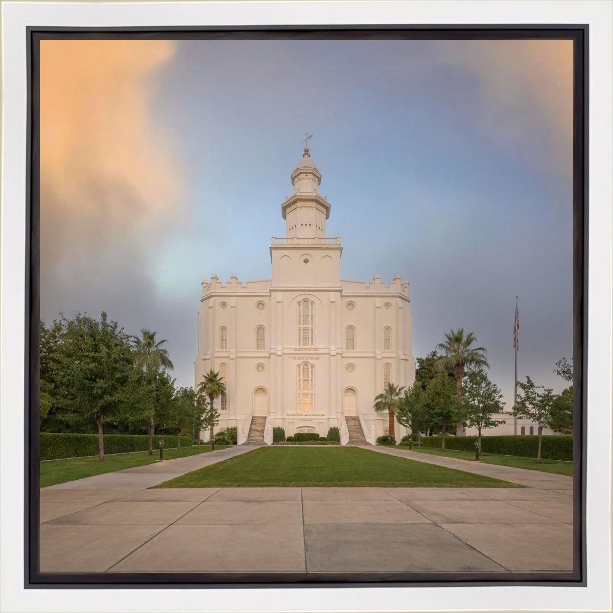 St George Temple Morning Light Gallery Wrap