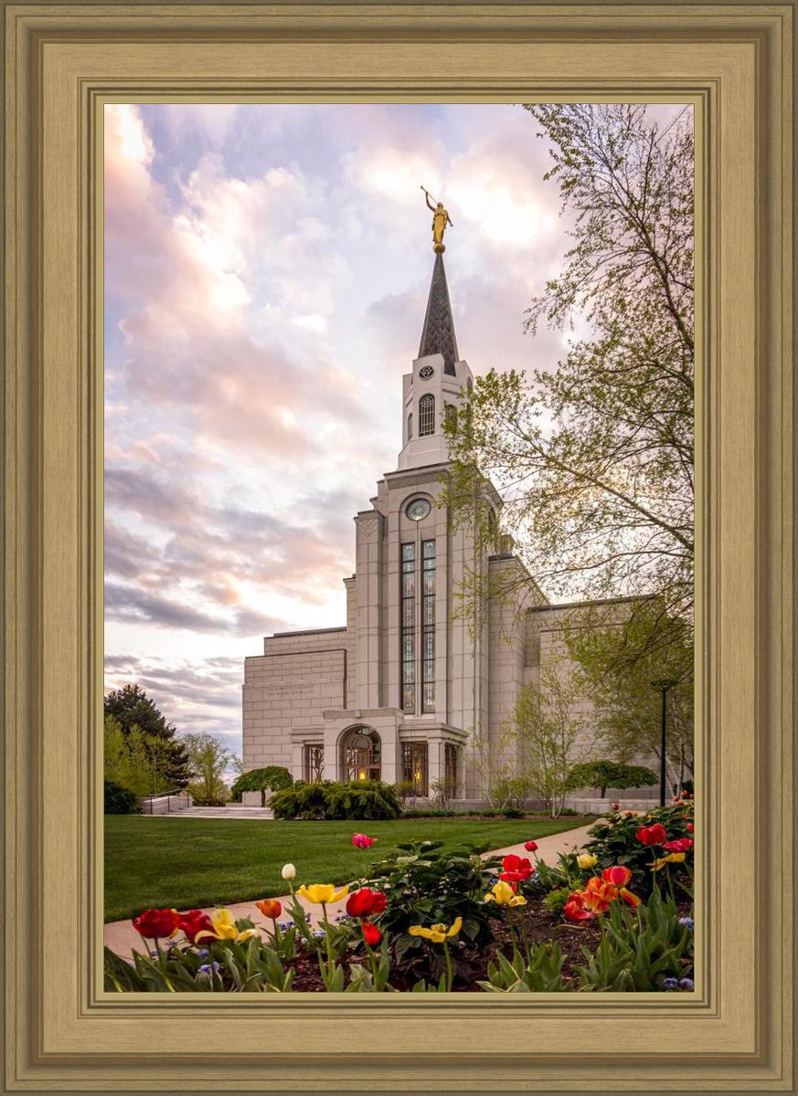 Boston Temple Spring Tulips