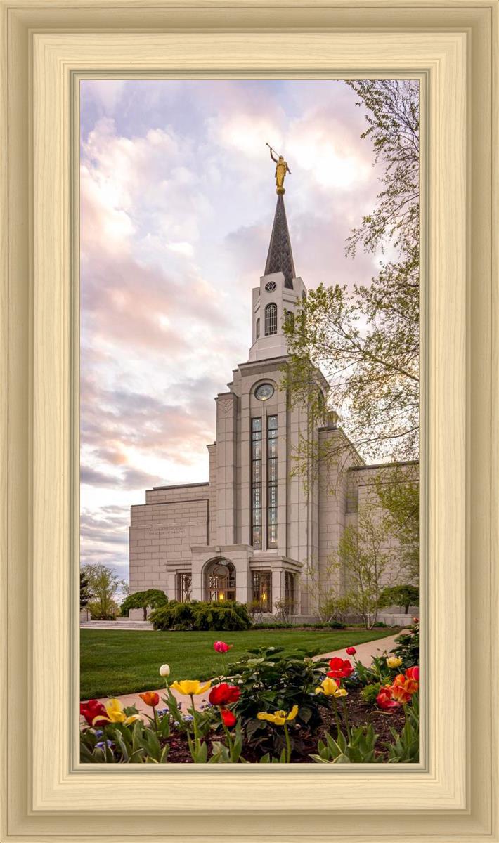 Boston Temple Spring Tulips
