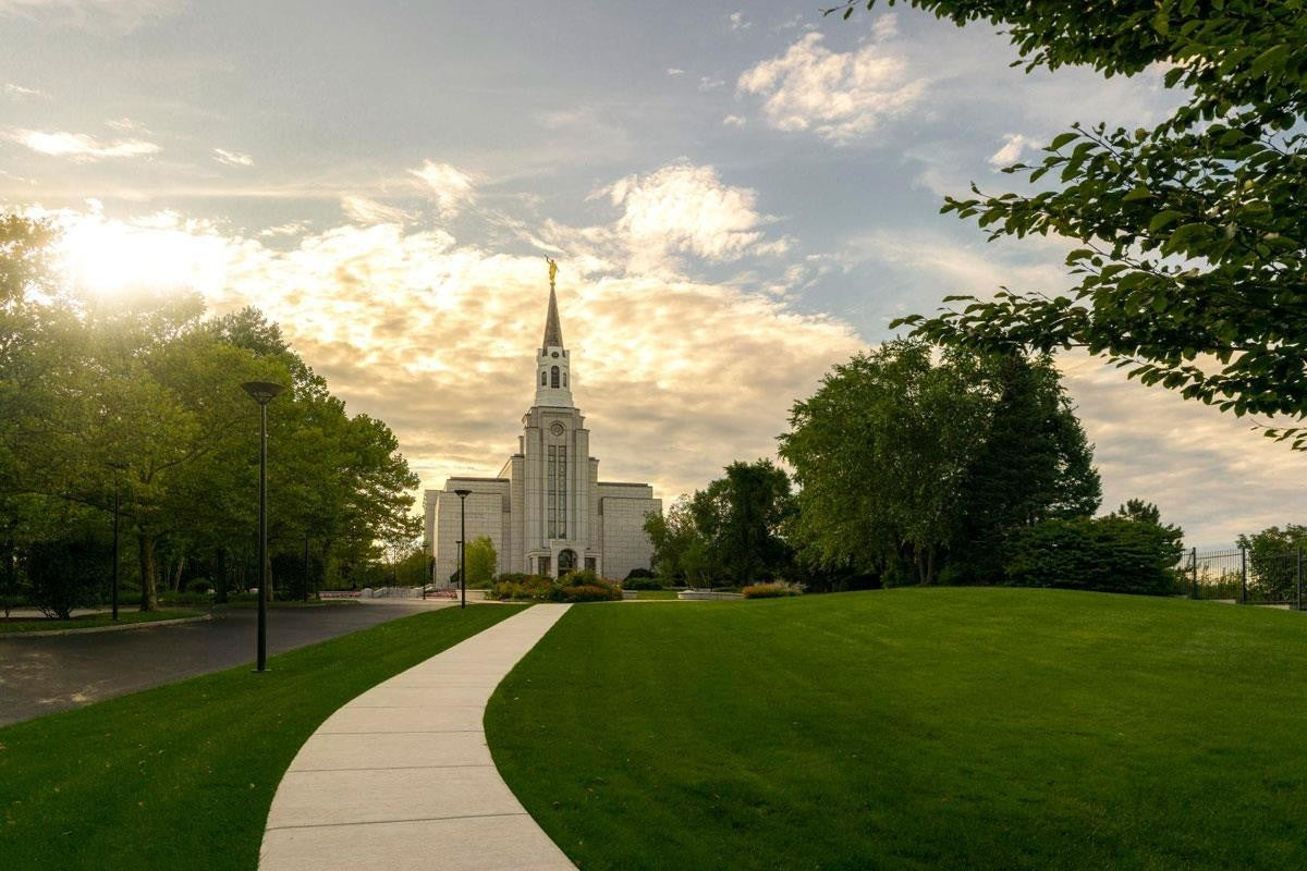 Boston Temple Summer Glow Gallery Wrap
