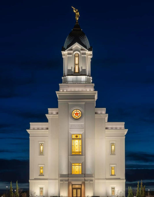 Cedar City Temple Eternal Light Vertical Gallery Wrap