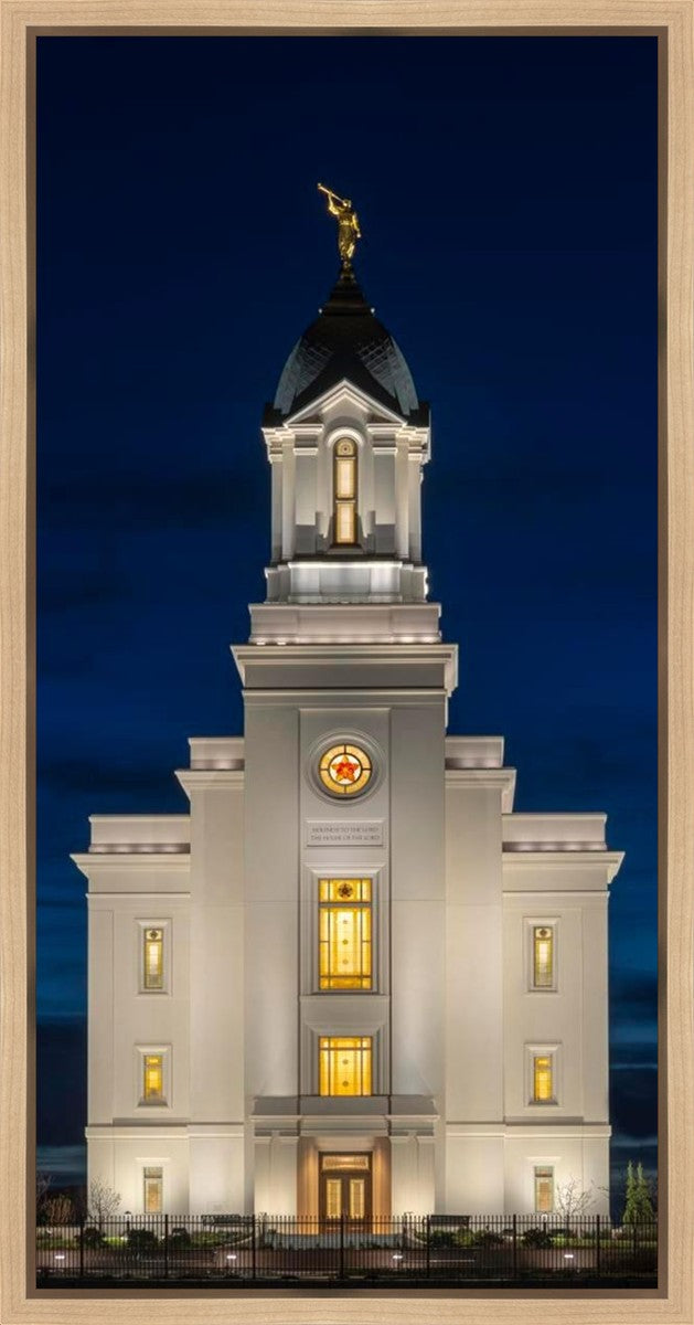 Cedar City Temple Eternal Light Vertical Gallery Wrap