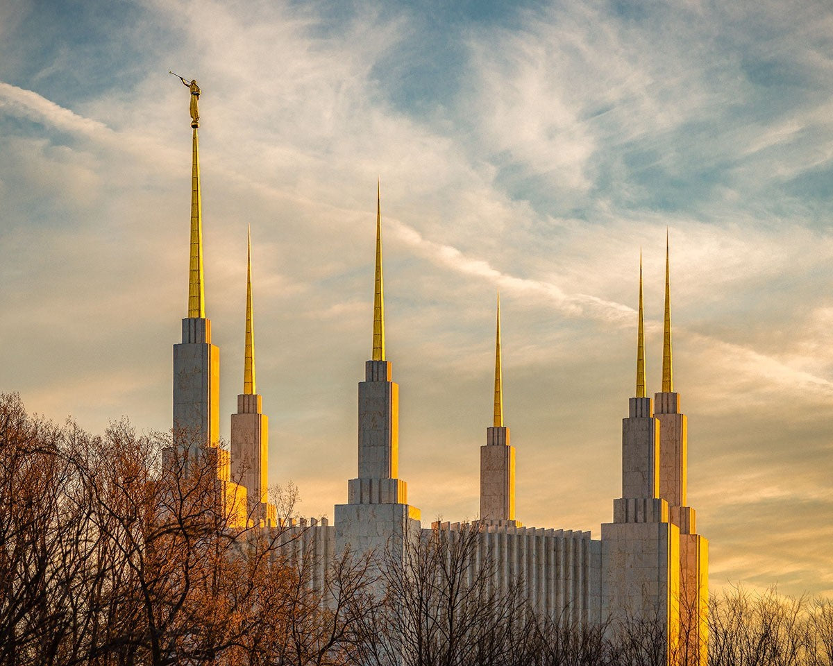 Golden Hour Washington DC Temple Gallery Wrap