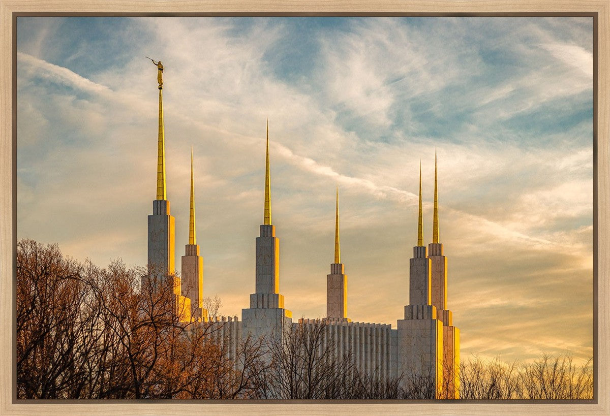 Golden Hour Washington DC Temple Gallery Wrap