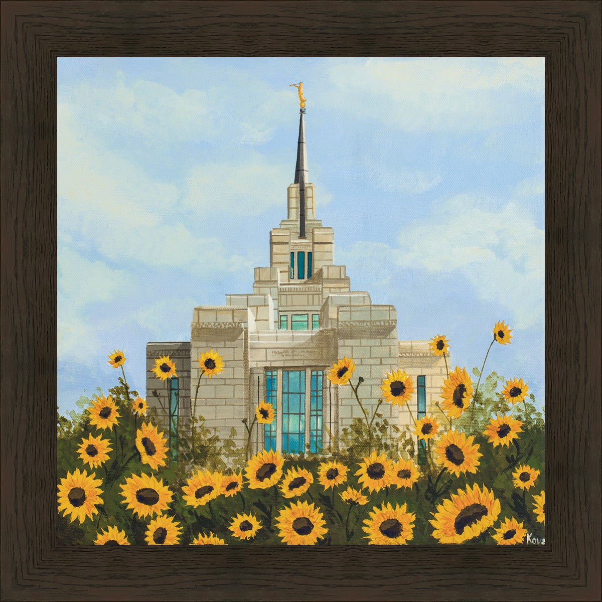 Kyiv Temple with Sunflowers